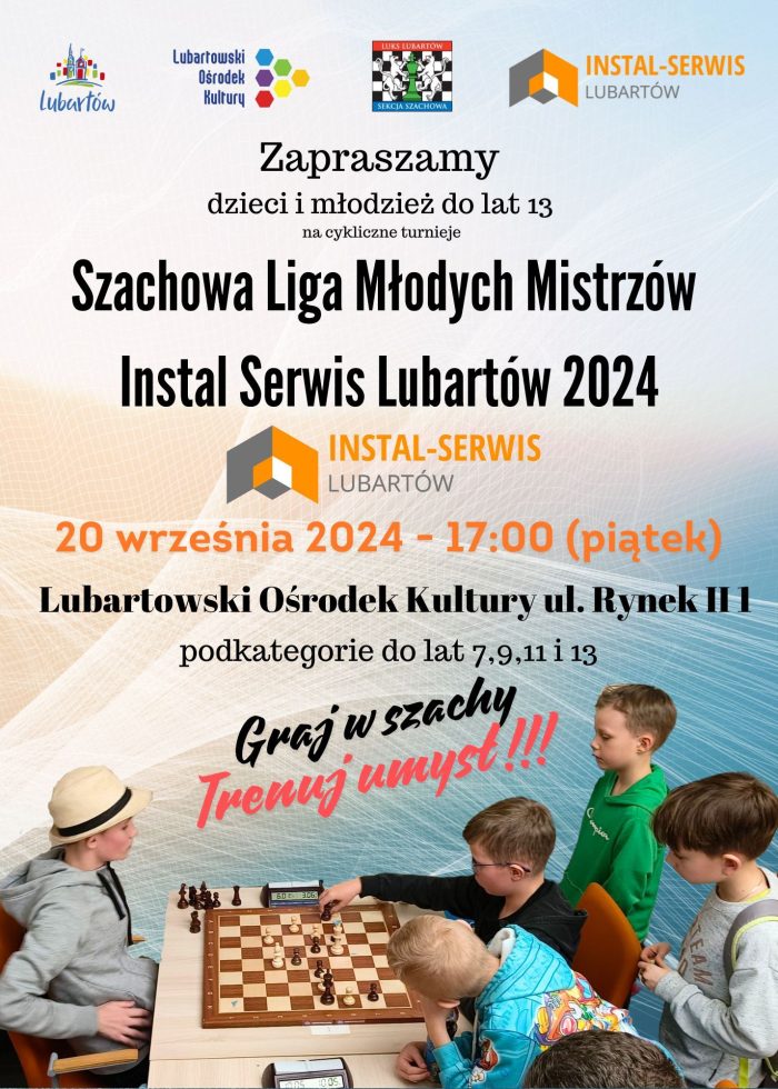 Miniaturka artykułu Szachowa Liga Młodych Mistrzów Instal Serwis Lubartów