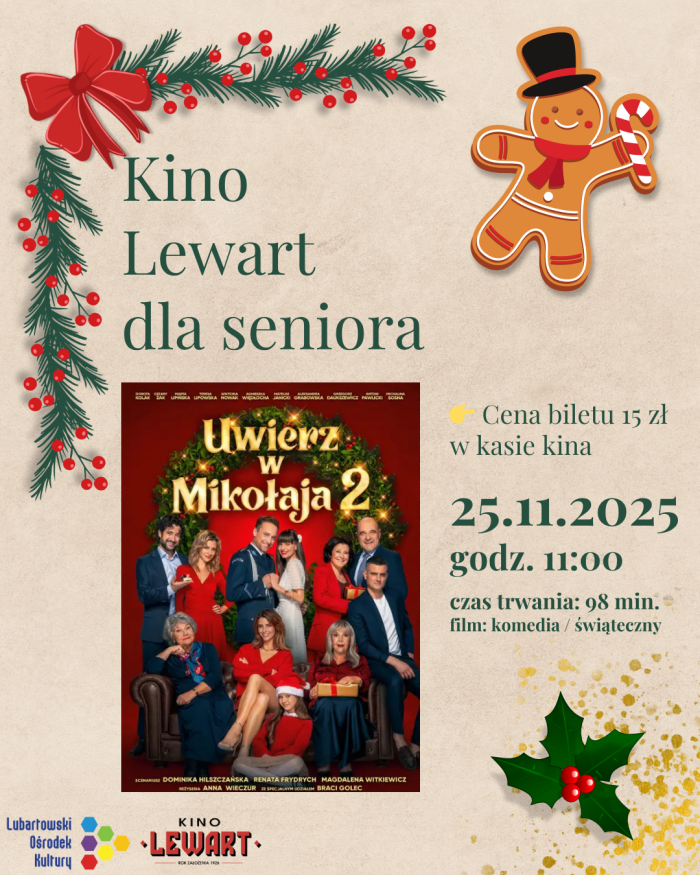 Miniaturka artykułu Kino Lewart dla Seniora 25.11.25 godz. 11:00