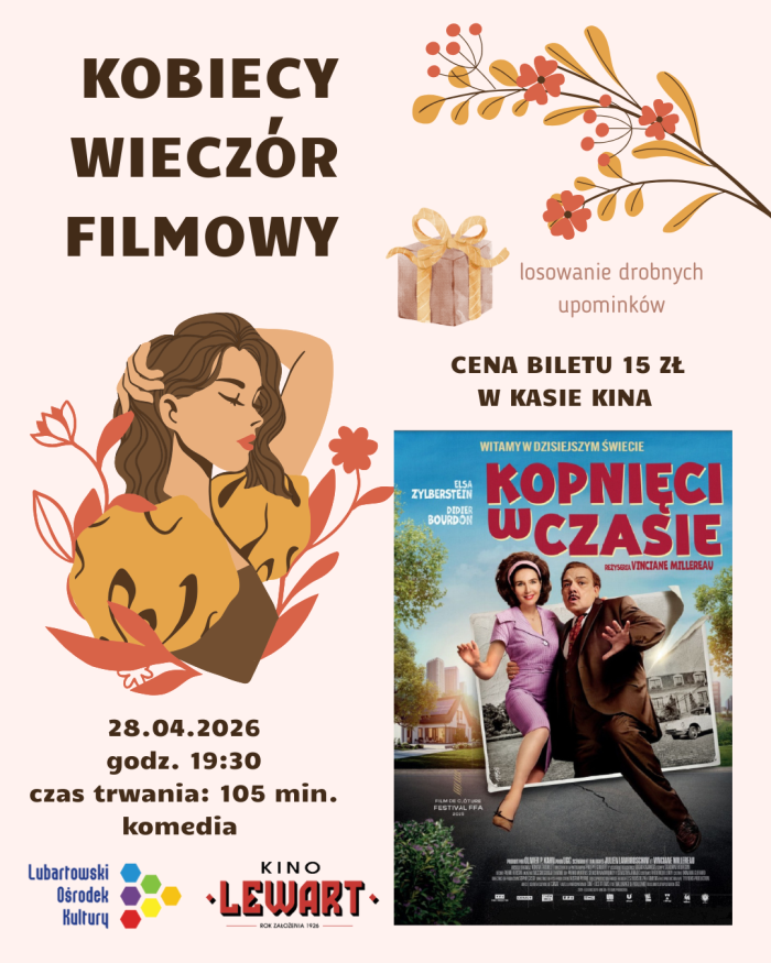 Miniaturka artykułu Kobiecy Wieczór Filmowy – 28.04.2026 godz. 19:30