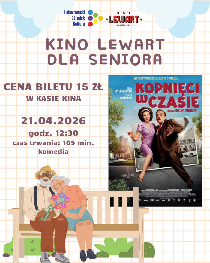 Miniaturka artykułu KINO LEWART DLA SENIORA  – „Kopnięci w czasie” (film z lektorem)